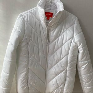 JOE FRESH EUC White puffer coat size M